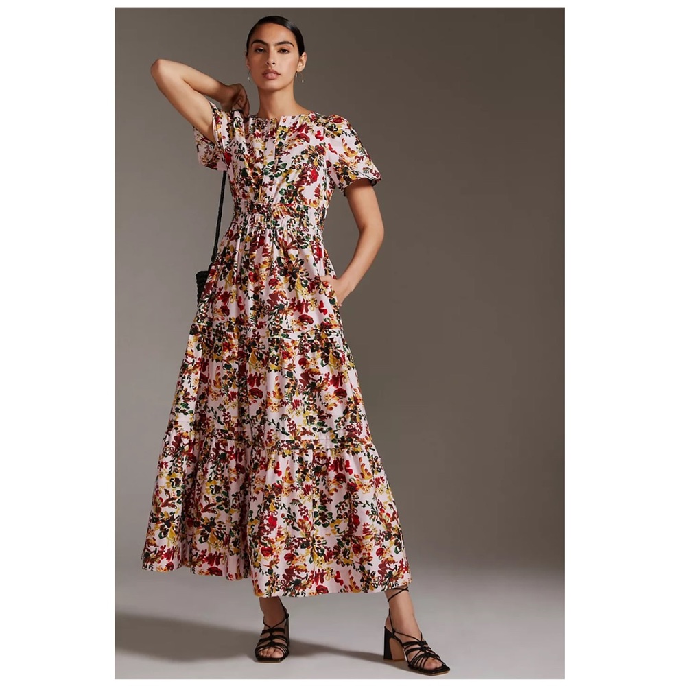 Anthropologie maeve somerset floral maxi dress NWT
